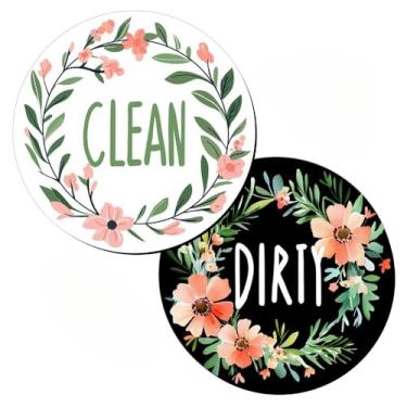 Imagem de Placa de ímã de lava-louças Dirty Clean, dupla face limpa e suja para máquinas de lavar louça de aço inoxidável, necessidades de máquina de lavar louça magnética para geladeira