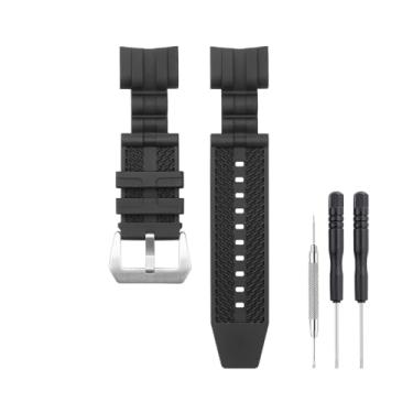 Imagem de SANDEIN Pulseira de relógio de 26 mm compatível com pulseira de substituição de borracha de silicone macio Invicta Reserve Jason Taylor Bolt Zeus (preto + fivela prata)