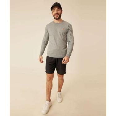 Imagem de Bermuda Masculina Moletom Textura MR-52021, Preto, GG