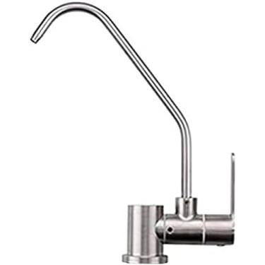 Imagem de Torneira de filtro de água potável torneira de pia de cozinha torneiras de janela escovadas rotação 360 torneira purificador de pia de cozinha serve para sistemas de osmose reversa 1/4''-D,C