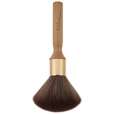 Imagem de Luqeeg Escova Espanadora para Pescoço de Cabeleireiro Com Cerdas Laváveis ​​para Uso Doméstico e Em Salão de Beleza Com Cabo de Madeira Maciça para Aderência Confortável, 9,1 X 3,5 X 0,8 Polegadas, 1 Pacote (Cor Madeira)