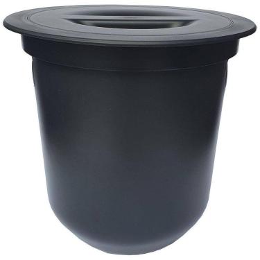 Imagem de Lixeira Embutir 8Lt Preto Vulcano Arquitech