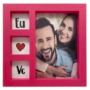 Imagem de PORTA RETRATO ROSA VOCE E EU - EU E VOCE