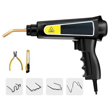 Imagem de Pistola de Solda Plástico Para-choque Farol Carro Bivolt 150W com 1300 Grampos Estilete e Alicate