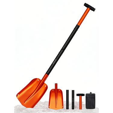 Imagem de KFM Pá de neve para carro, pá de neve para carro, pá de neve de 55 e 109 cm de comprimento ajustável dobrável para remoção de neve de carro com bolsa de transporte para veículos, caminhões, garagem,