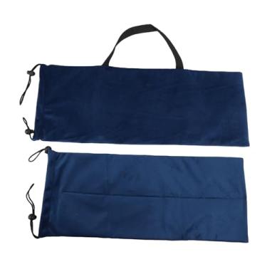 Imagem de Cryfokt Bolsa de Rack de Mahjong, Bolsa de Telha de Mahjong Marinho Com Alça Macia, 4 Slots Independentes, Acesso Rápido e Fácil, de Armazenamento de Rack de Portáteis