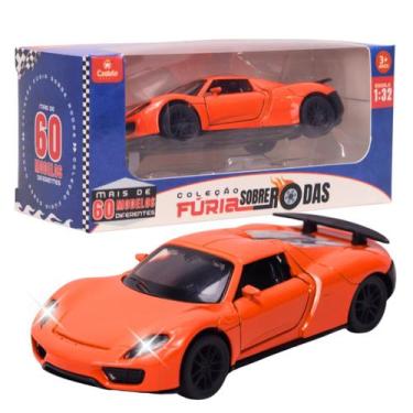 Imagem de Carrinho Miniatura Pull Back Laranja 1:32 C/ Som e Luz - Castela