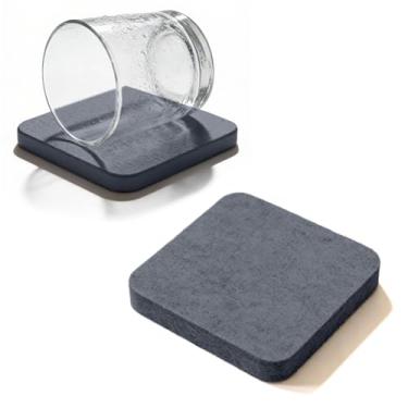 Imagem de Pacote com 2 bandejas absorventes de água, prato de pia de banheiro, porta-copos de diatomita de secagem rápida para sabonete de mãos e garrafas de cosméticos, organizador de chuveiro, 7,9 cm L x 7,9