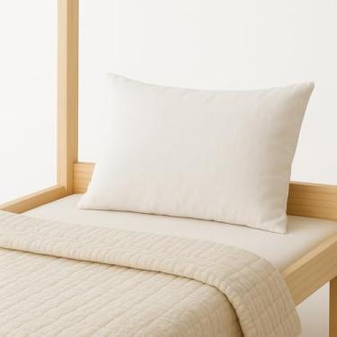 Imagem de Kit 2 Travesseiros Infantil 30x40cm – Para Berço Mini Cama, Silicone Hipoalergênico, 200 Fios, 180gr Branco Macio