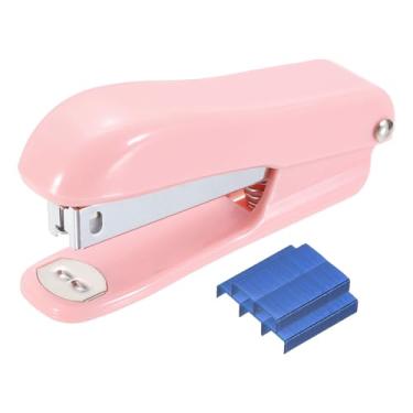 Imagem de PATIKIL Mini grampeador de mesa, pequeno grampeador de escritório fofo com 3000 grampos padrão 26/6, capacidade de 20 folhas para materiais de escritório, relatórios de projetos de artesanato, azul