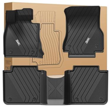 Imagem de 3W Tapetes de chão adequados para BMW X7 7 assentos 2019-2025 2026, M50i M60i xDrive40i xDrive50i, forro de piso TPE para todos os climas, 7 passageiros 1ª e 2ª fileiras, conjunto completo de forros