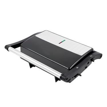 Imagem de Sanduicheira Chapa Grill Elétrica Hamburgueira Churrasqueira Inox Hambúrguer Antiaderente