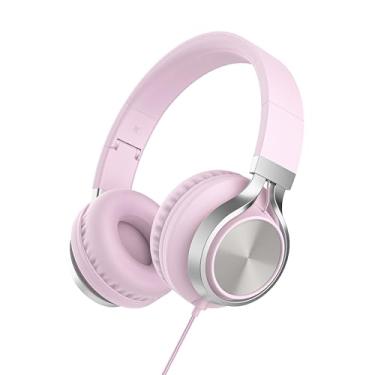 Imagem de INFURTURE Fones de ouvido USB C com fio com microfone e controle de volume, linha sem emaranhamento, fones de ouvido tipo C sobre/intra-auricular, leve, dobrável para smartphone, tablet, iPhone 16/15