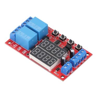 Imagem de FTVOGUE Módulo de relé de 24 V Com Economia Automática de Energia, Controle de Ciclo de Atraso de Temporizador de 2 Canais para Automação Residencial, Material ABS, Capacidade de Carga de 10 A CA,