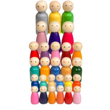 Imagem de Bonecos Para Constelação Familiar - Kit de 28 Pequenos de Madeira - Sophie