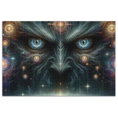 Imagem de Quebra-cabeças mágicos pretos com 500 peças para adultos, quebra-cabeça divertido e divertido, pintura de decoração de arte