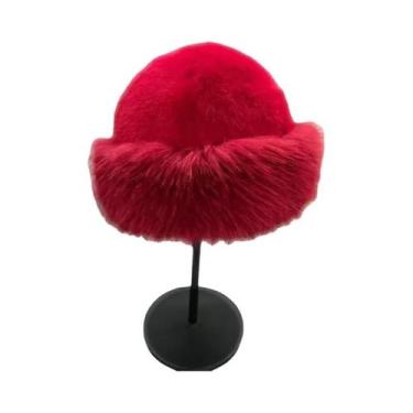 Imagem de Gorros Femininos Quentes E Peludos Estilo Coreano Cor Sólida Outono In