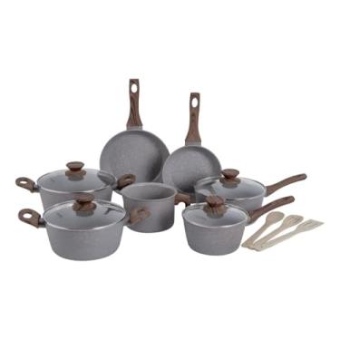 Imagem de Conjunto de panelas para fogão de indução com 10 peças (Grafite)