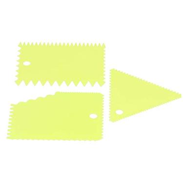 Imagem de GLOGLOW Ferramentas de Panificação e Pastelaria 3 Peças de Plástico Mais Suave Com Dentes Irregulares, Material de Qualidade Alimentar, Fácil de Limpar, para Decoração de Cozimento Conjunto de (Verde)