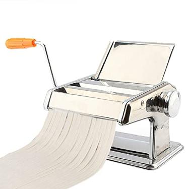 Imagem de GLOGLOW Fabricante de Macarrão Manual para Espaguete e Tagliatelle, Cortador de Macarrão de Aço Inoxidável para Espaguete e Tagliatelle, Cortador de Macarrão de Aço Inoxidável Com Largura Ajustável,