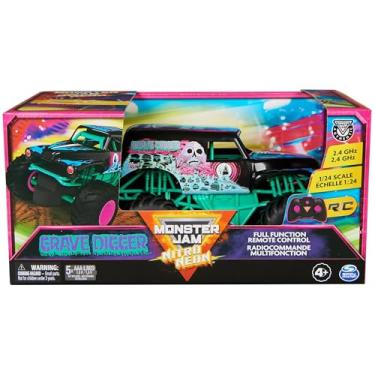 Imagem de Monster Jam Nitro Neon Grave Digger 1:24 Scale RC Truck – Full-Function Remote Control Monster Truck (Official Spin Master)