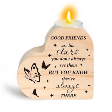 Imagem de Presentes de amigos para mulheres - presentes para amigas melhores amigas castiçais em forma de coração, aniversário, dia das mães, Natal, casamento, dia dos namorados, presente de formatura para