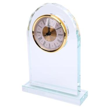 Imagem de Yinhing Relógio de Vidro Com Base Elegante, Ornamento de Mesa Exclusivo para Homens, Mulheres, Colegas, Professores, Amigos, Aposentadoria, Parabéns e Especial