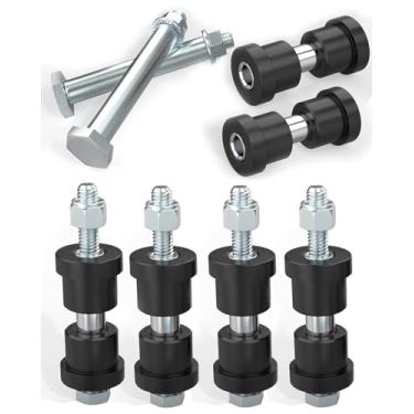 Imagem de Kit de bucha de mola com parafuso e porca para EZGO TXT/Medalhista (1994-up) & Club Car DS (1981-up), OEM 70289-G02/70291-G01/1012303/1015583, manilhas de molas traseiras de carrinho de golfe
