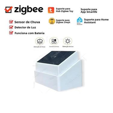 Imagem de Detector De Vazamento De Água E Chuva 2 Em 1 Smart Life Zigbee2mqtt Tu