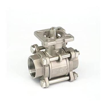 Imagem de DN20 3/10.2 cm Rosca fêmea SS304 aço inoxidável 1 peça válvula de esfera óleo água ar 229PSI