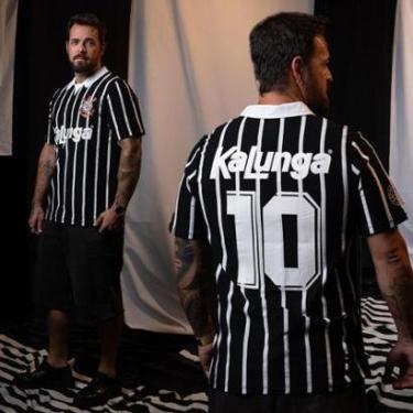 Imagem de Camisa Corinthians Kalunga Polo Retrô 1990 N°10 - Oficial-Masculino