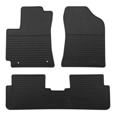 Imagem de Lwope Tapetes de carro personalizados para Toyota Corolla 2009-2013 borracha preta proteção para todos os climas, forros de piso para automóveis, resistentes e inodoros