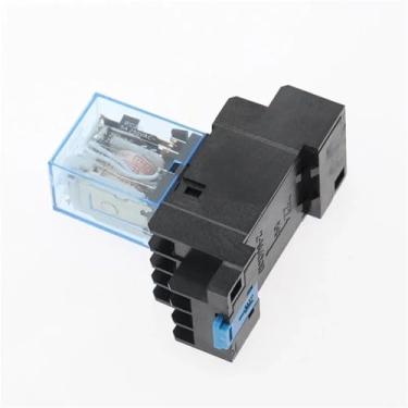 Imagem de MY4NJ HH54P DC 12V 24V 110V 220V AC Coil Power Relay Relays 14 Pin 4NO 4NC 5A With PYF14A Socket Base 10 Set(DC 36V)