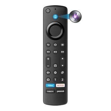 Imagem de Controle remoto de voz de substituição para Insignia, Toshiba, AMZ 2-Series, 4-Sereis, Omni, Pioneer, TCL, Hisense Smart TVs, 1 ano de garantia, compatível com TV Fire-Series/Google Devices