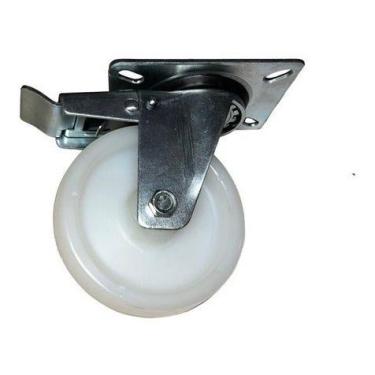 Imagem de Rodizio Giratorio 4pol. Nylon Placa C/ Freio 170kg Por Roda - ABCMAIOR