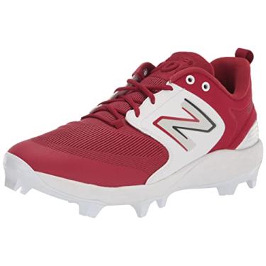 Imagem de New Balance Tênis de beisebol masculino Fresh Foam 3000 V6 moldado, Team Crimson/Branco, 7