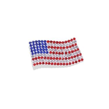 Imagem de Alfinetes de bandeira americana lapela para 4 de julho acessórios pinos dos EUA para terno 4 de julho roupas esmalte mapa americano broche broche vermelho branco e azul pinos patrióticos para mochilas