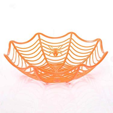 Imagem de Cesto de Teia Aranha Halloween Copo Plástico Tigela Frutas para Balcão Decoração Ornamentação Interior Festa Festivais