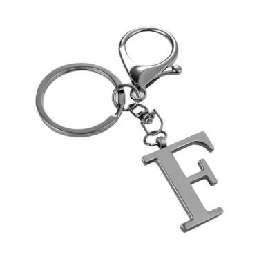 Imagem de Chaveiro De Aço Inoxidável Preto Letras A-Z Unissex Pingente Para Moch