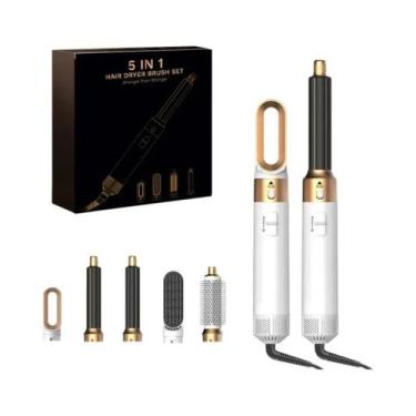 Imagem de Escova Secadora 5 Em 1: Modelador, Alisador E Escova De Ar Quente Para