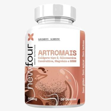 Imagem de Artromais NewFour 60 Cápsulas – Colágeno Tipo 2 + Glucosamina + Condroitina + MSM + Magnésio – Suporte Completo para Articulações e Mobilidade – Fórmula 8 em 1 – Sem Glúten