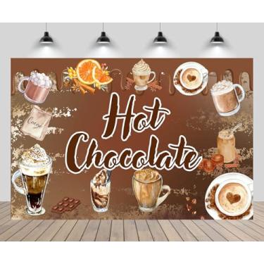 Imagem de CHNYWORK 2,1 x 1,5 m, cenário de chocolate quente, palitos de canela, marshmallows, anis estrelado, cacau, pó, bebidas de inverno, Natal, decoração de festa, retrato, cabine fotográfica, adereços de