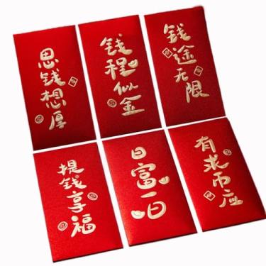 Imagem de Envelopes 20 peças de envelope colorido vintage pérola convite de casamento (vermelho)