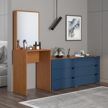 Imagem de Cômoda para Quarto 6 Gavetas com Espelho Porto - Politorno