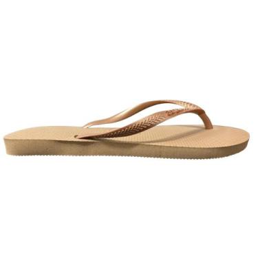 Imagem de Chinelo havaianas slim tiras ref:7000030 feminino, Rose, Gold, 37/8