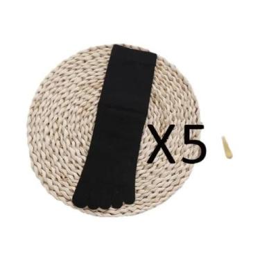 Imagem de Meias Curtas De Algodão Femininas Com 5 Dedos, 5 Pares, Respiráveis, A