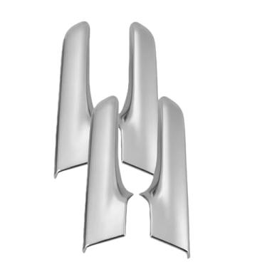 Imagem de Portátil Compatível com toyota land cruiser prado fj 150 2014 2015 2016 abs chrome interior maçaneta da porta capa guarnições proteção adesivo