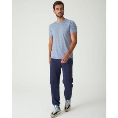 Imagem de Calça Básica Masculina Em Moletom Flanelado Azul - PP-Masculino