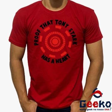 Imagem de Camiseta Homem de Ferro Proof That Tony Stark Has A Heart Iron Man Gee