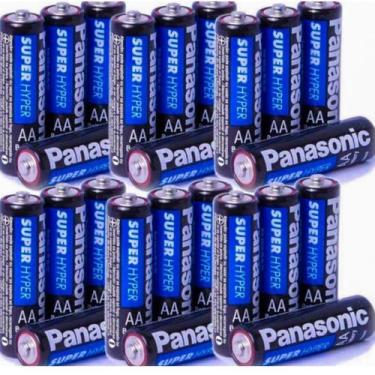 Imagem de Kit Pilhas Panasonic 24 Aa + 24 Aaa Original Zinco Comum